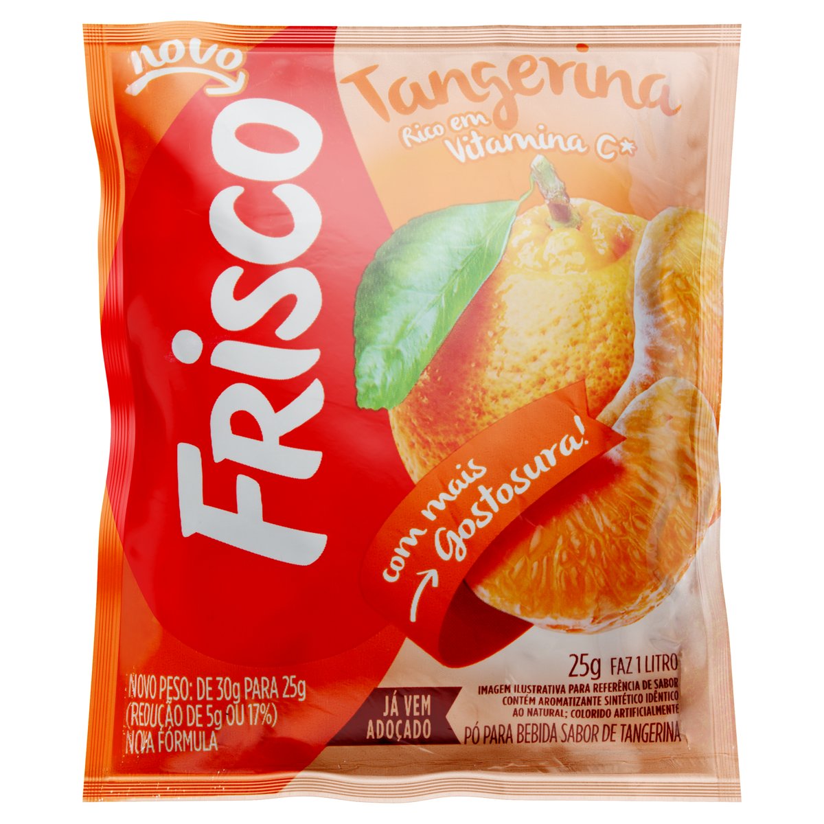 Refresco Sabor Tangerina Frisco 25g Pacote com 1 Unidade