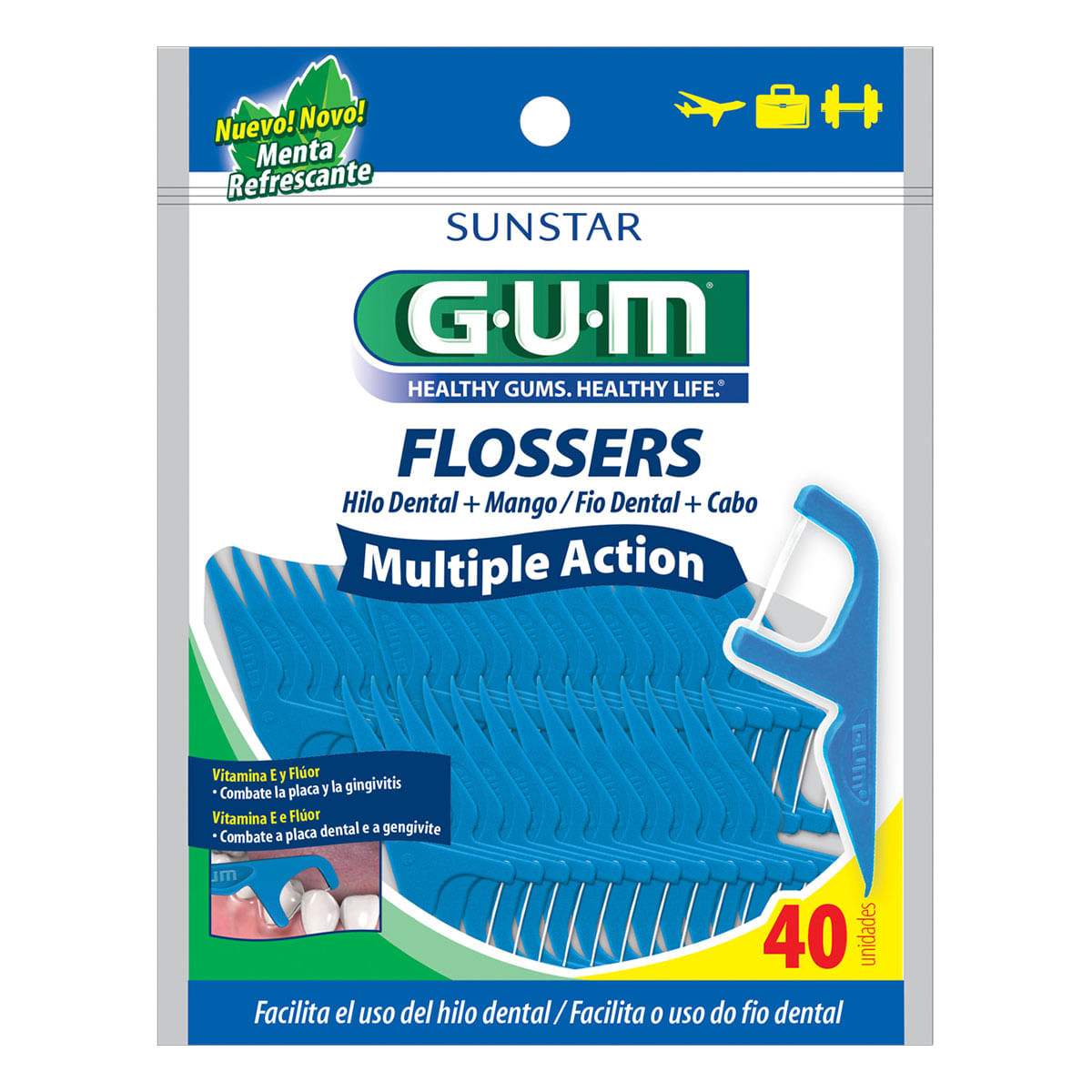 Fio Dental com Haste Infantil Gum Flossers