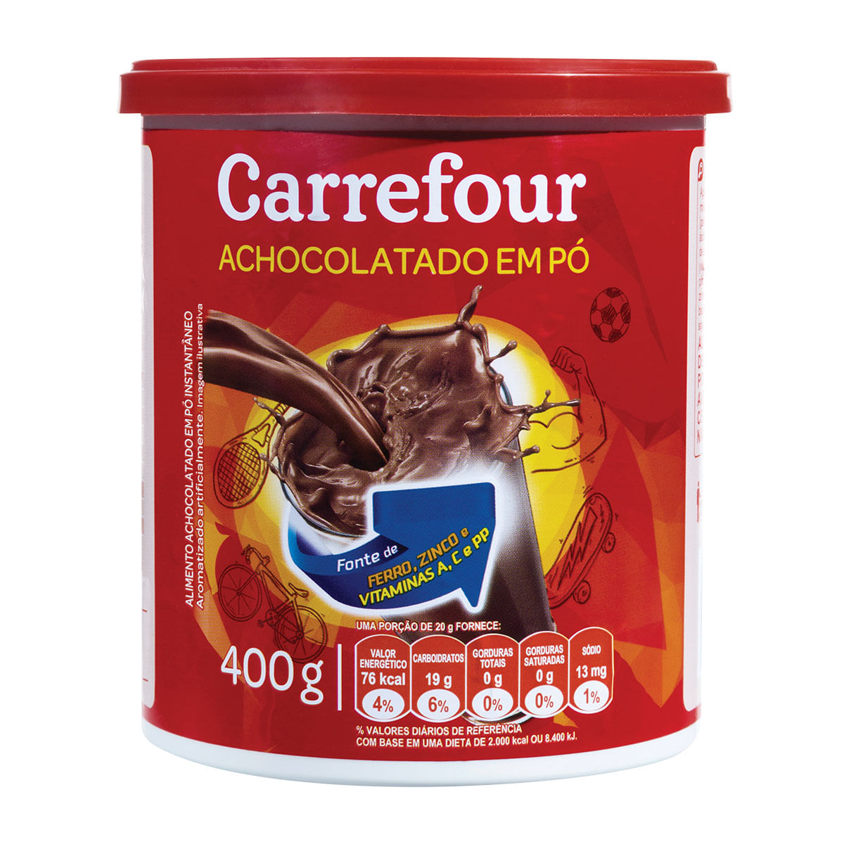 Achocolatado em Pó Instantâneo Carrefour 400 g