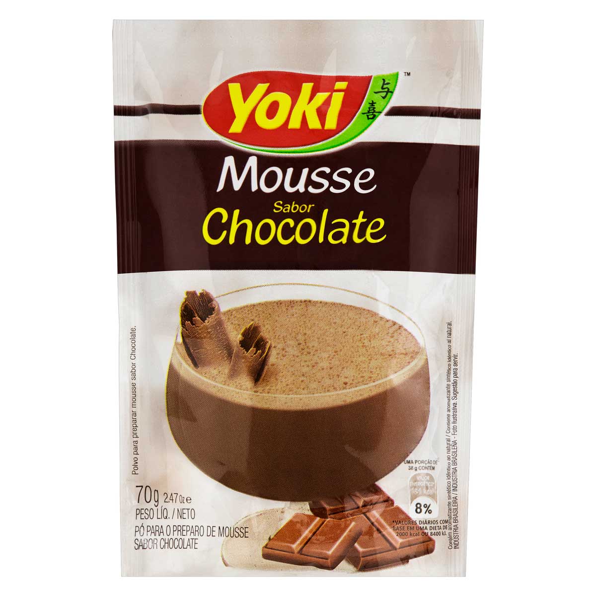 Mistura para Mousse Chocolate Yoki Pacote 70 g