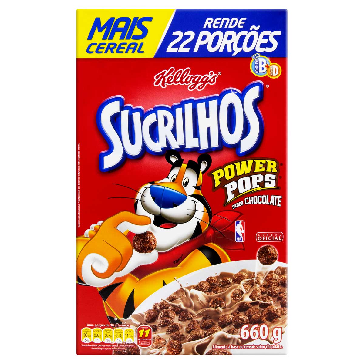 Cereal Matinal de Chocolate Sucrilhos Power 660g