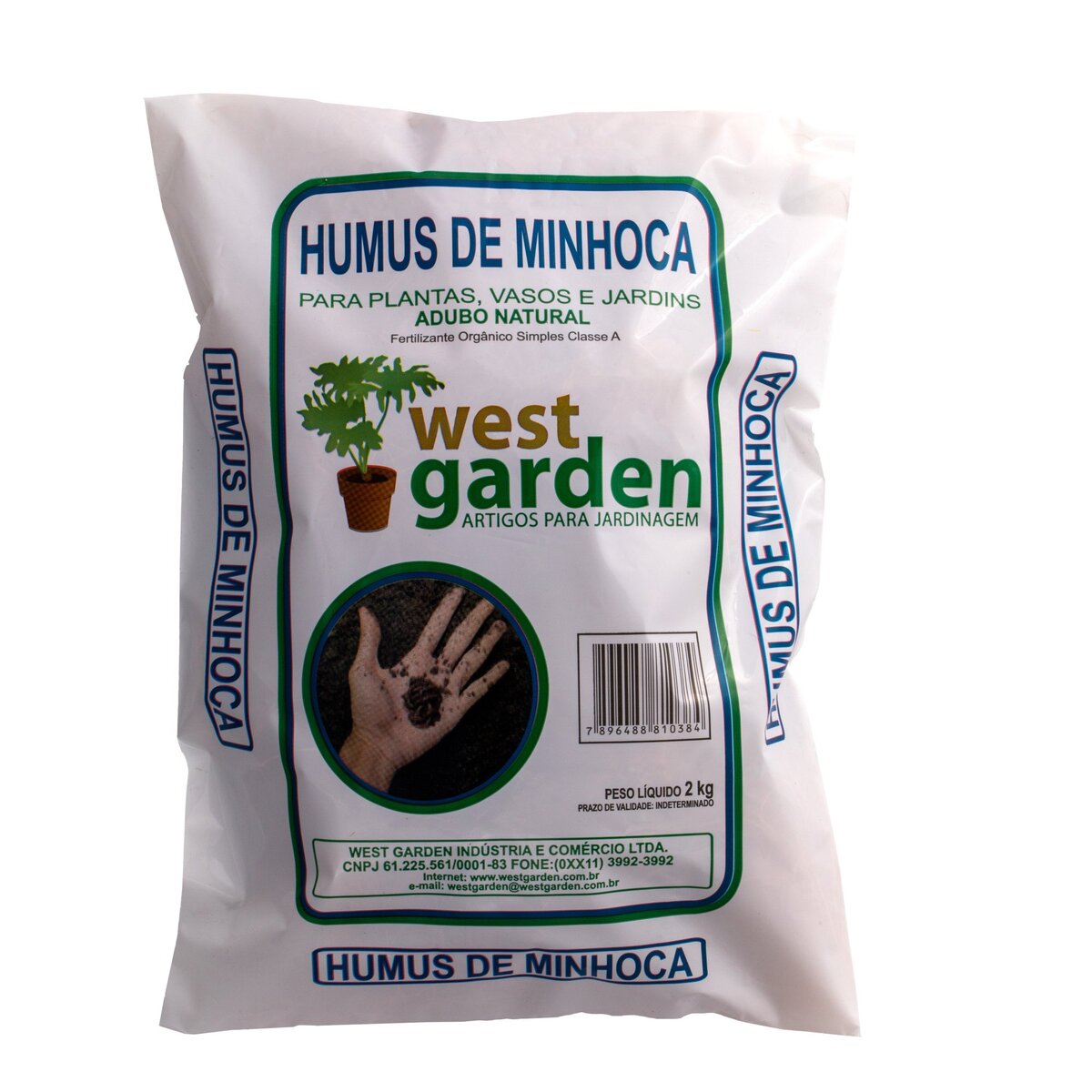 Humus Minhoca Premium West Garden 2 kg