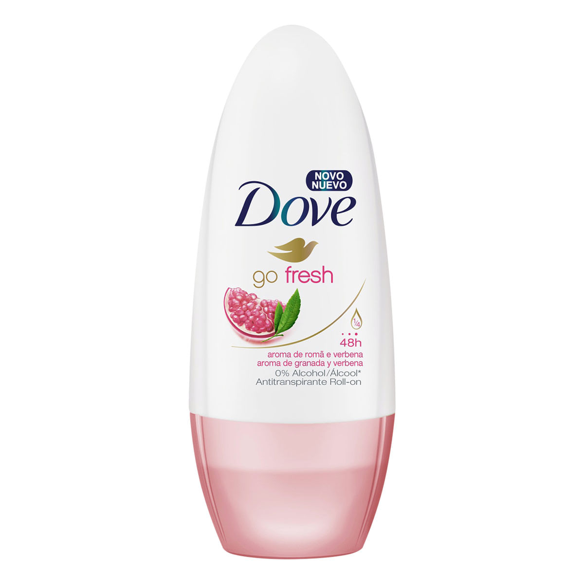 Desodorante Roll-On Dove Go Fresh Romã e Verbena Feminino 50ml/53g