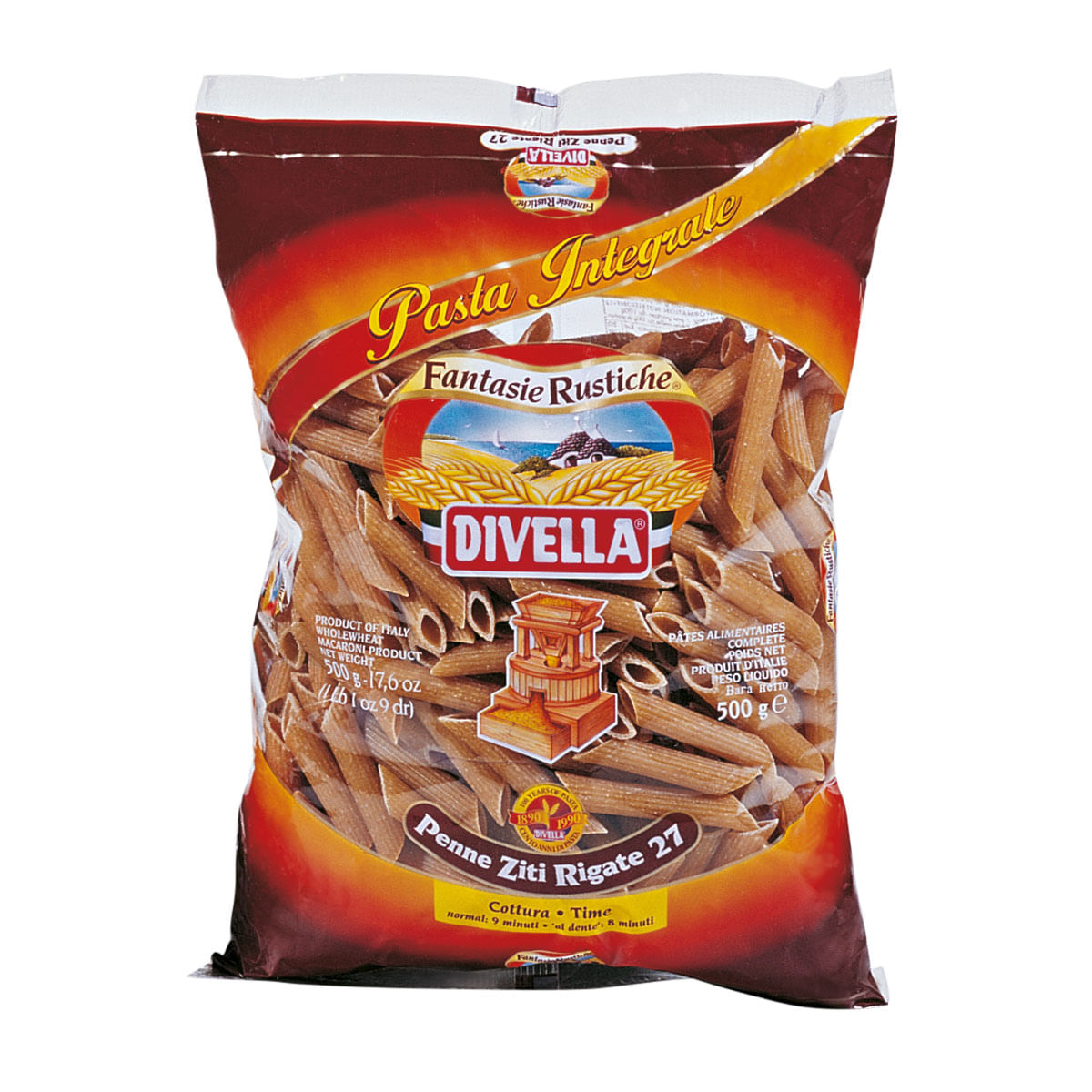 Macarrão Penne Integral Divella Grano Duro 500g