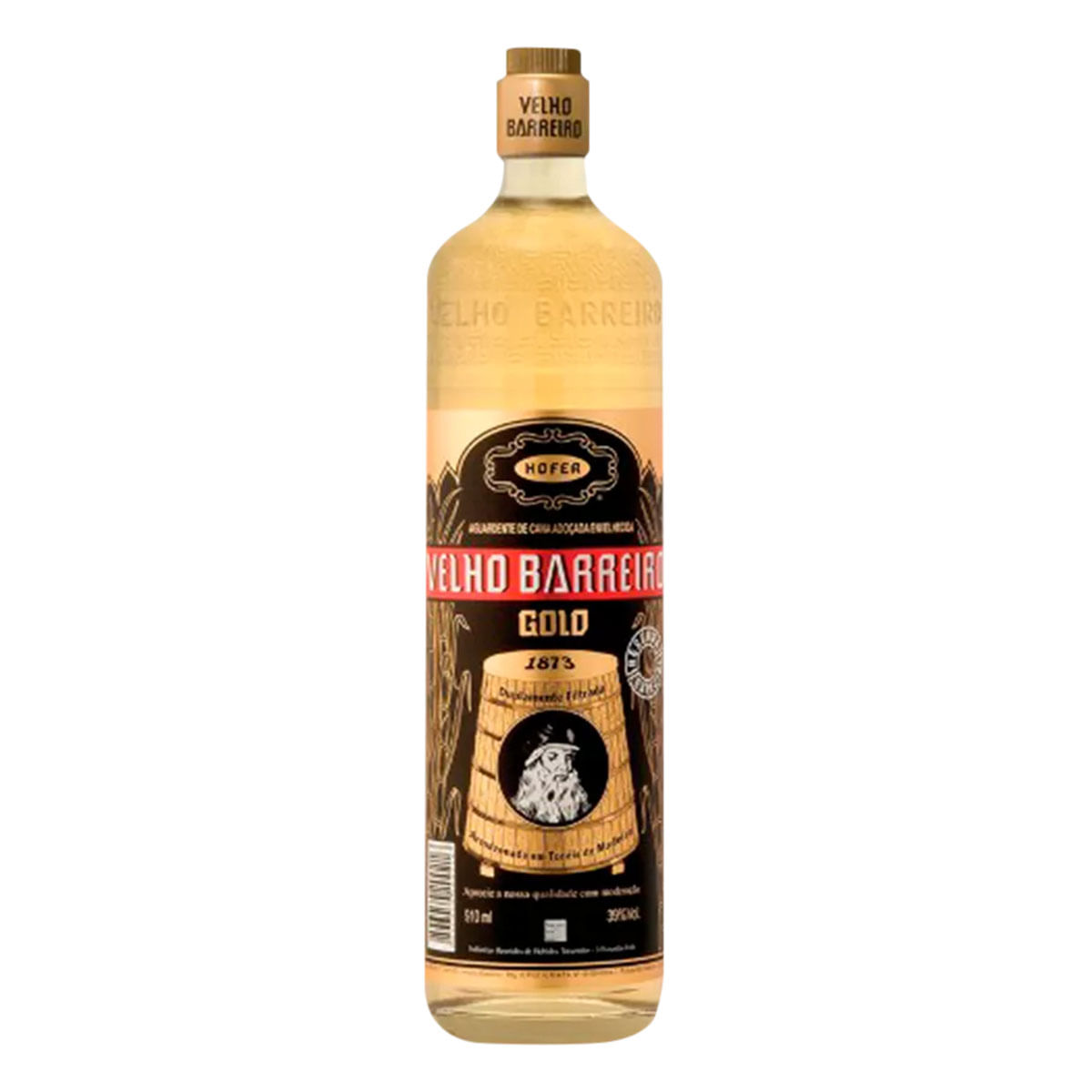 Cachaça Velho Barreiro Ouro 510ml