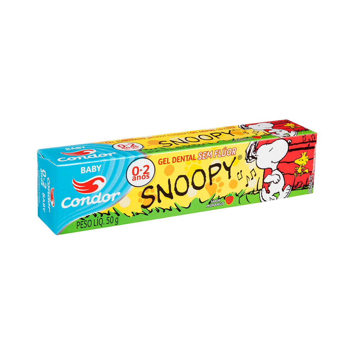 Creme Dental Infantil Condor Snoopy Morango 50g