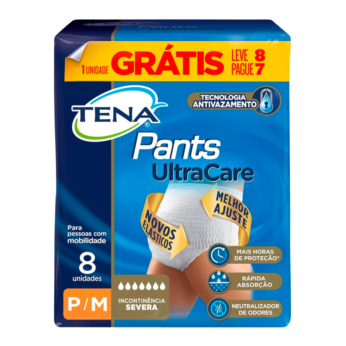 Roupa Íntima Tena P/M Pants 8 Unidades - Embalagem Promocional