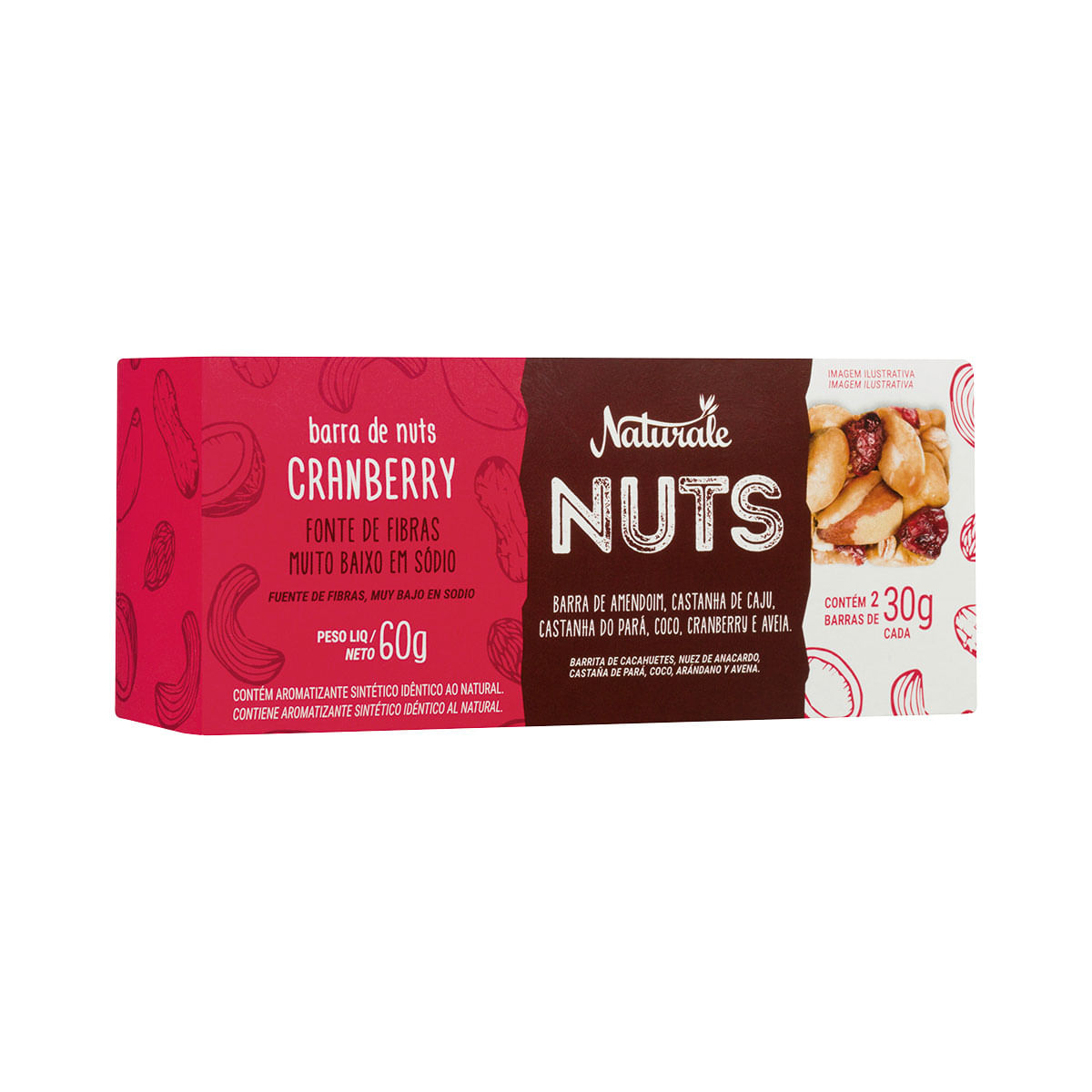 Barra Nuts Cranberry Naturale Nuts 60g