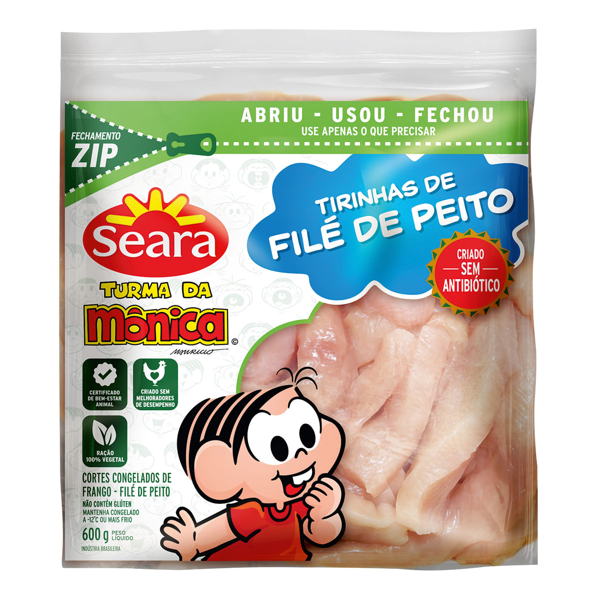 Tirinhas de Filé de Peito de Frango Congelado Seara Turma da Mônica 600g