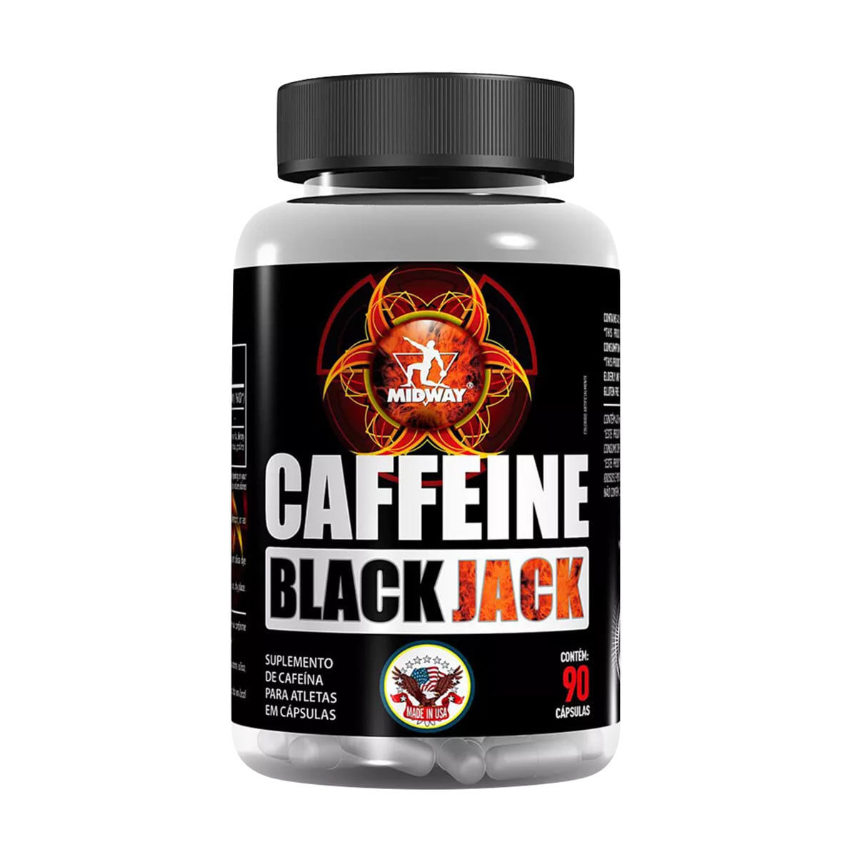 Suplemento de Cafeína Midway Black Jack 90 Cápsulas