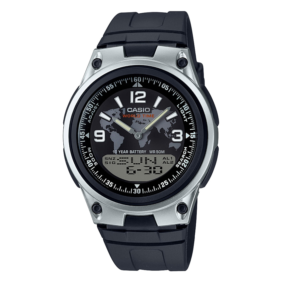 Relógio Casio Masculino Preto Anadigi AW-80-1A2VDF