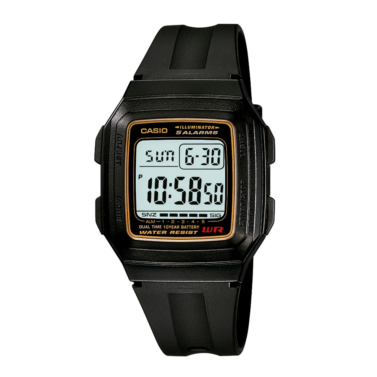 Relógio Casio Masculino Preto Digital F-201WA-9ADF