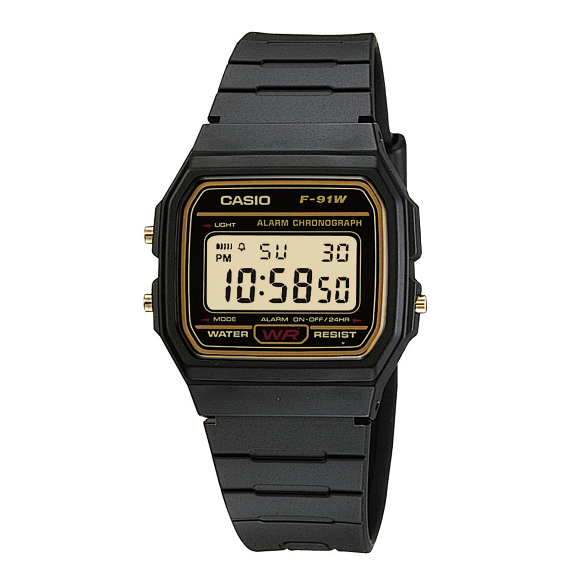 Relógio Casio Masculino Preto Digital F-91WG-9QDF