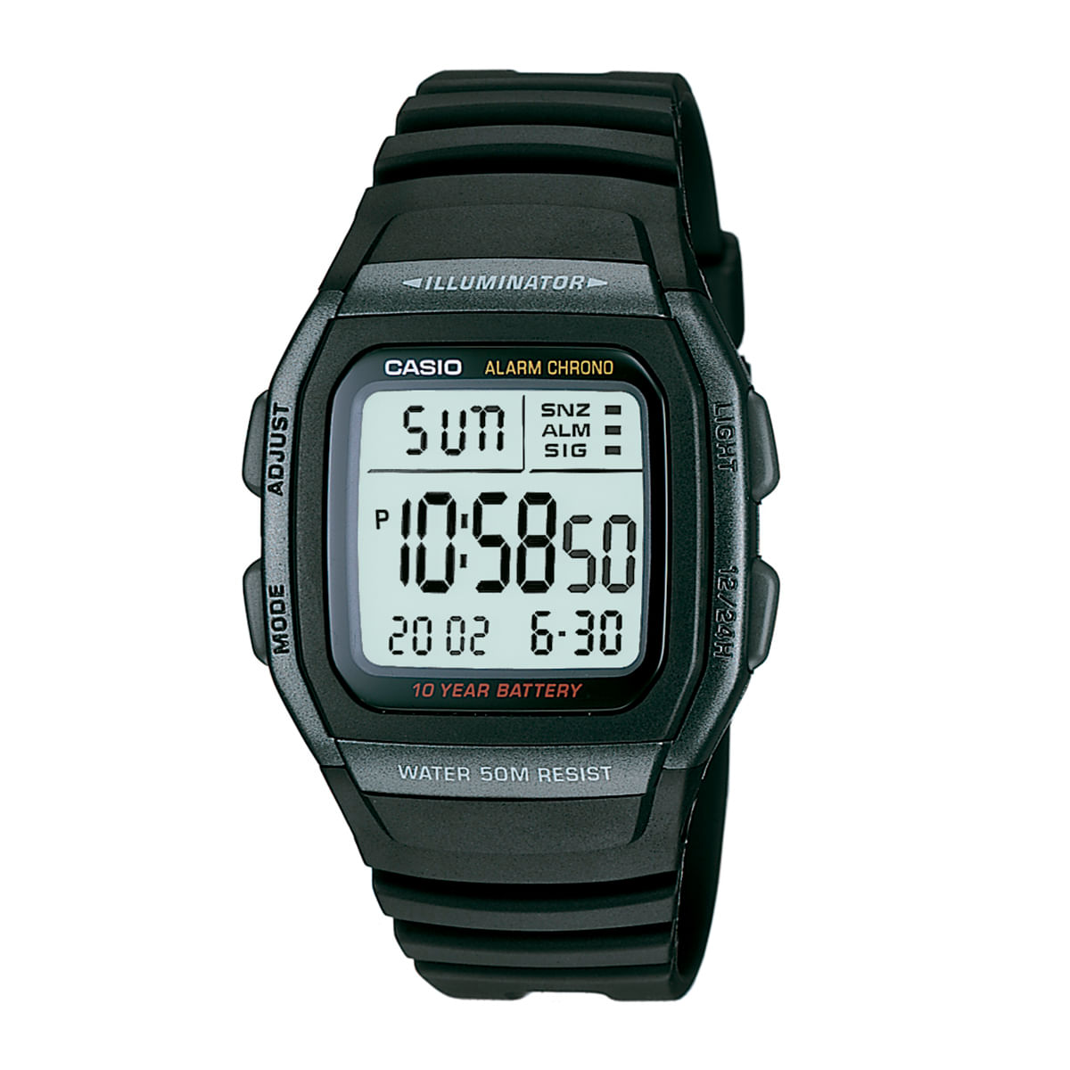 Relógio Casio Masculino Preto Digital W-96H-1BVDF