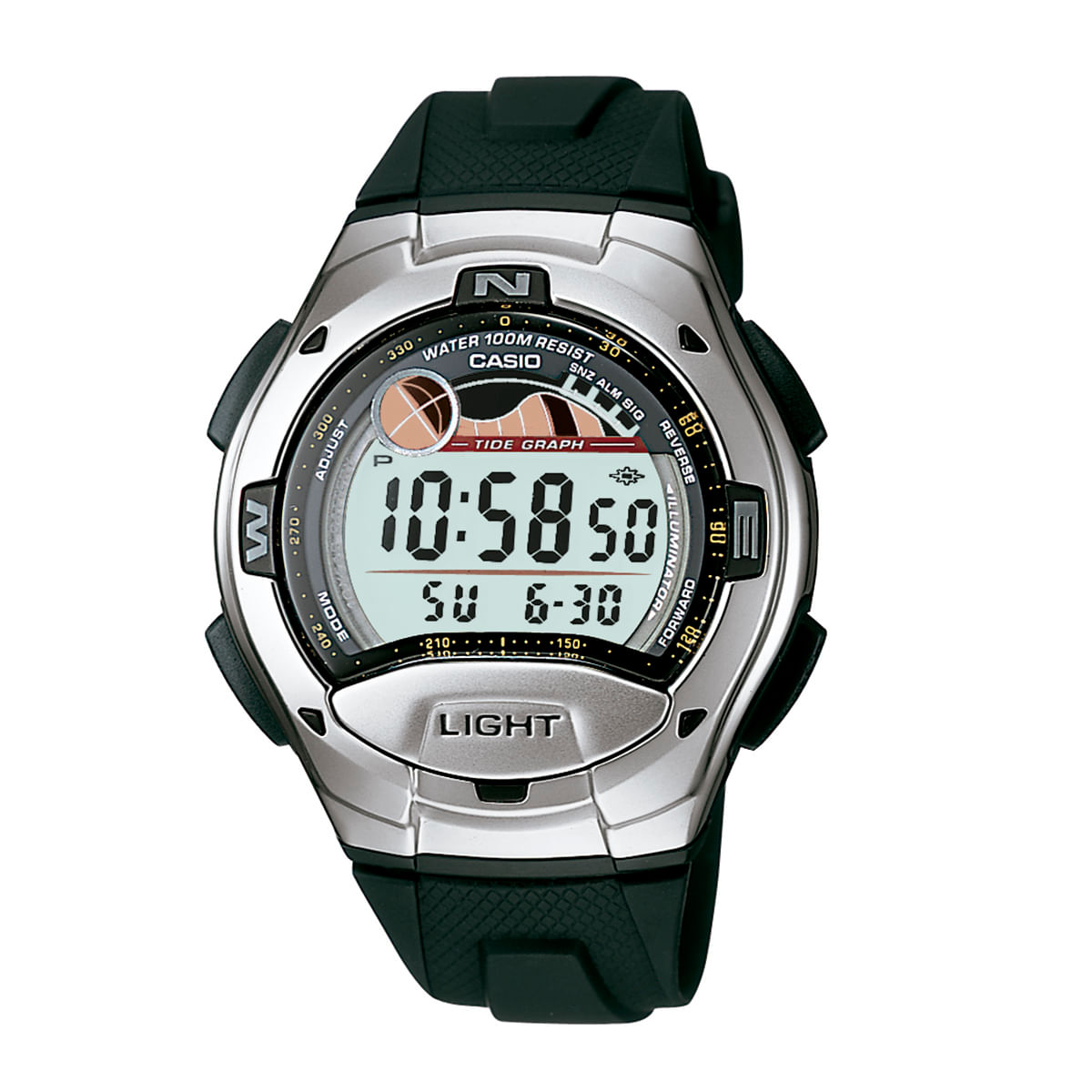 Relógio Casio Masculino Preto Digital W-753-1AVDF