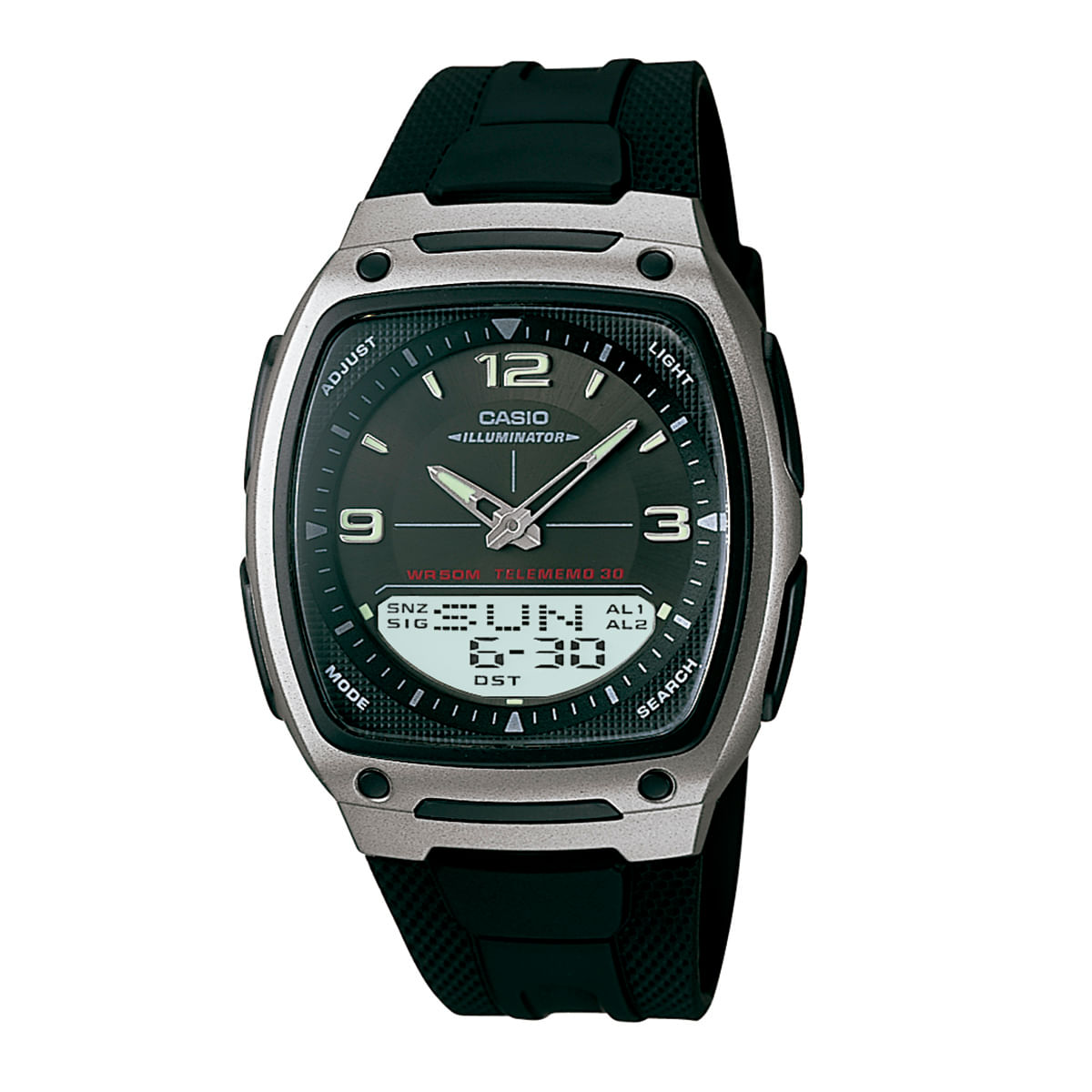 Relógio Casio Masculino Preto Anadigi AW-81-1A1VDF