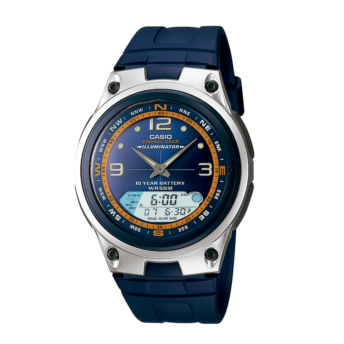 Relógio Casio Masculino Azul Anadigi AW-82-2AVDF