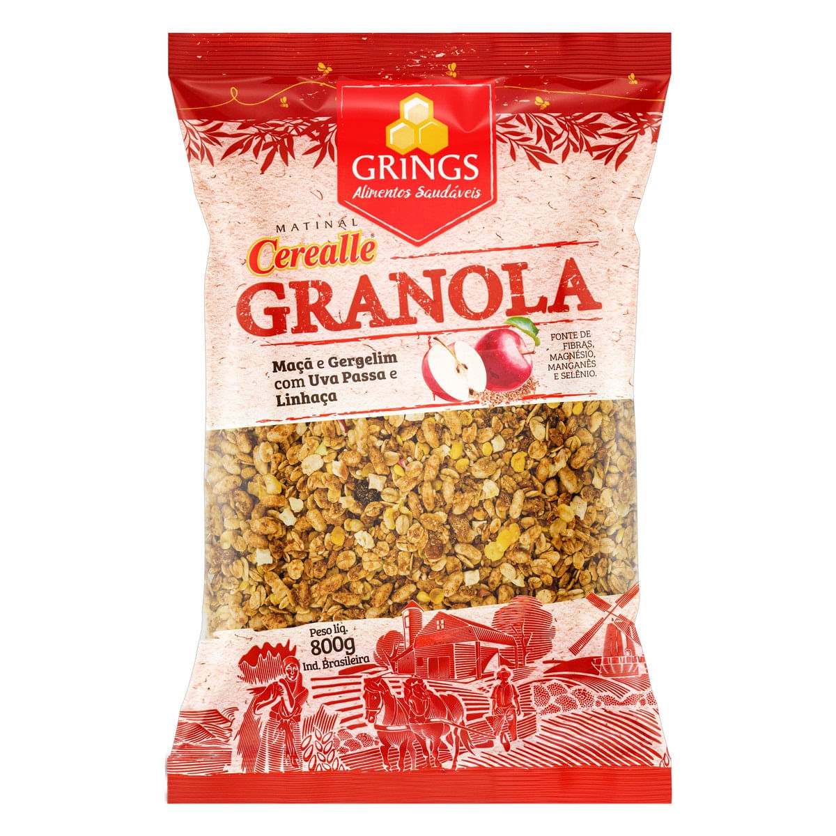 Granola com Maça e Gergelim Grings 800g