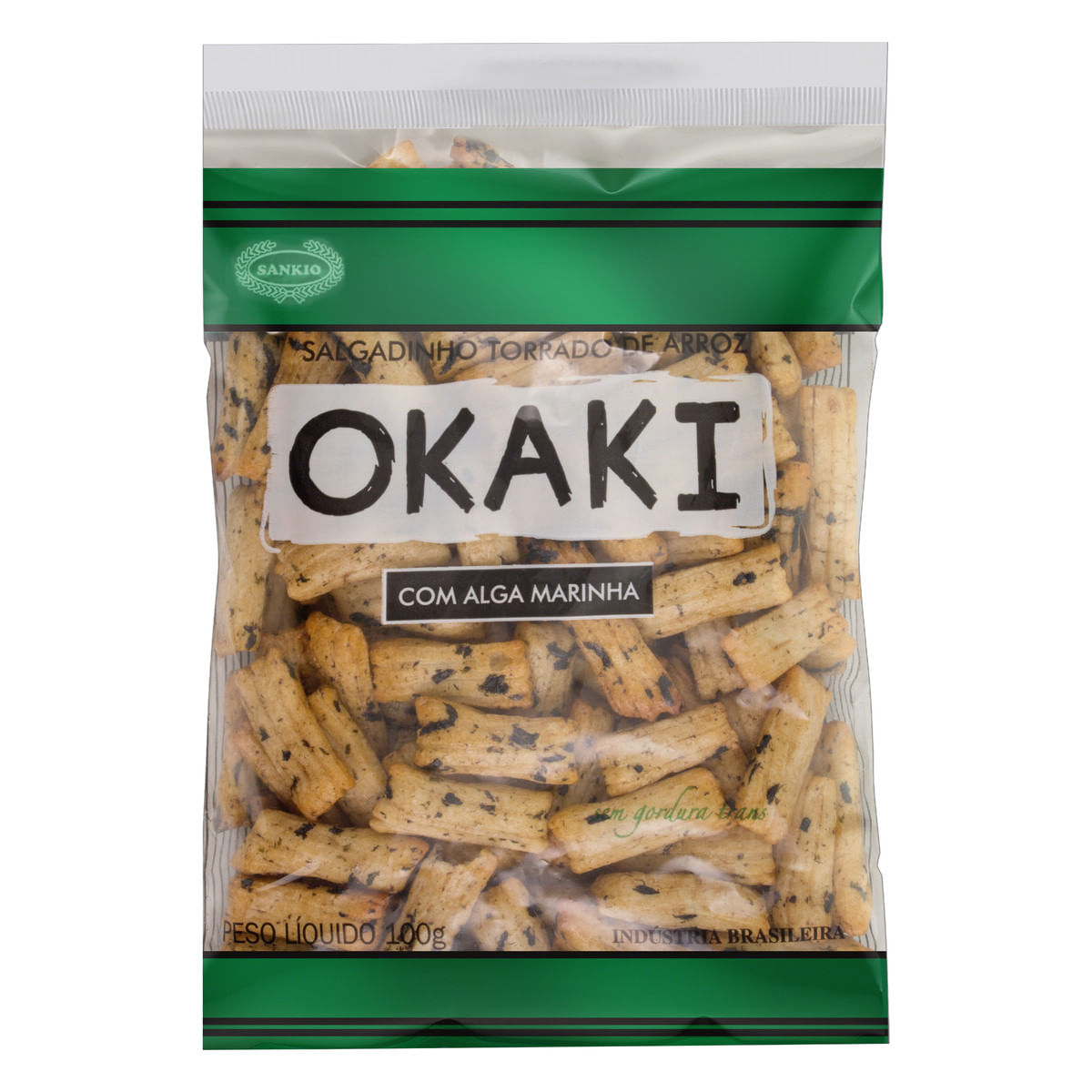 Salgadinho de Arroz Okaki com Alga Marinha Sankio 100 g