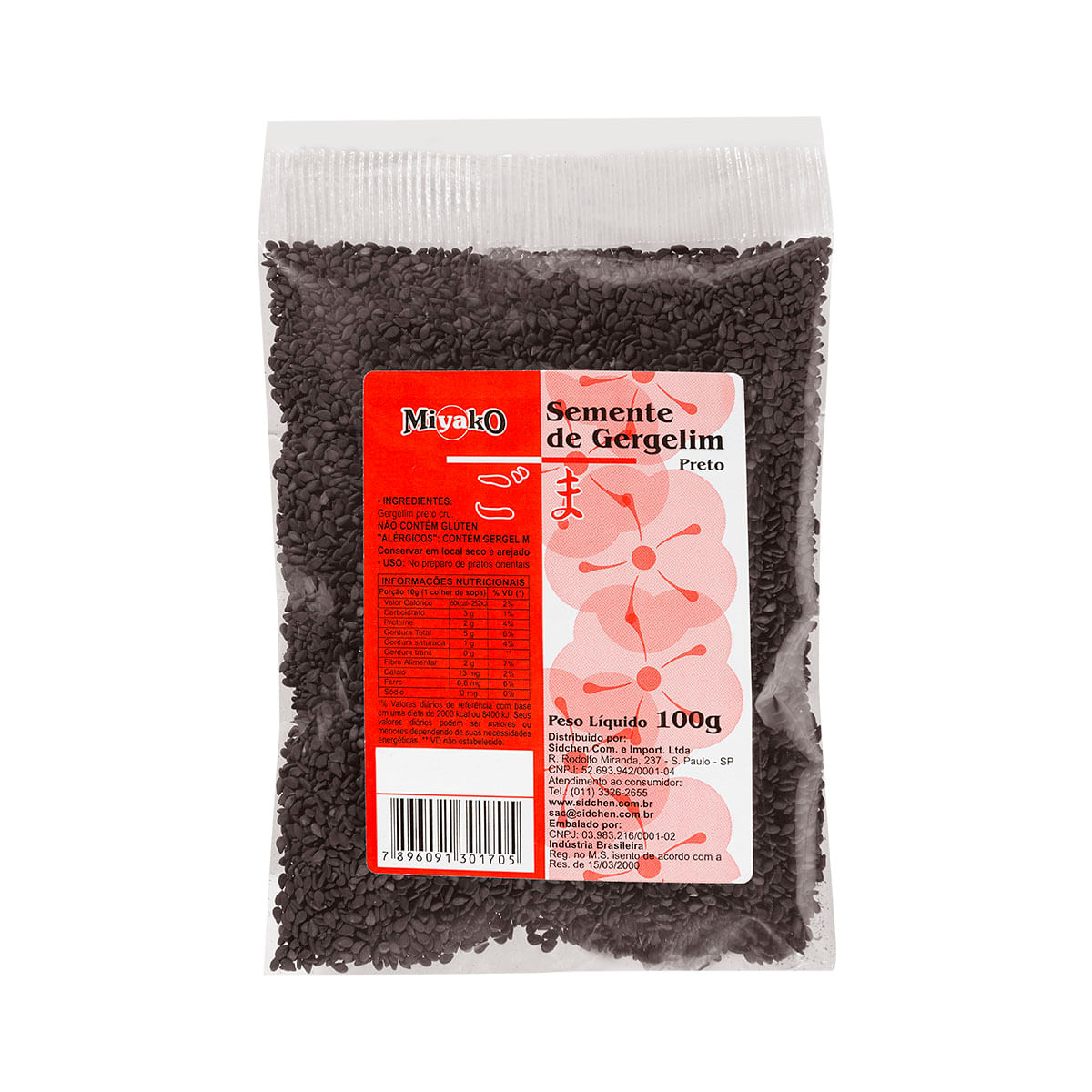 Gergelim Preto Miyako 100g