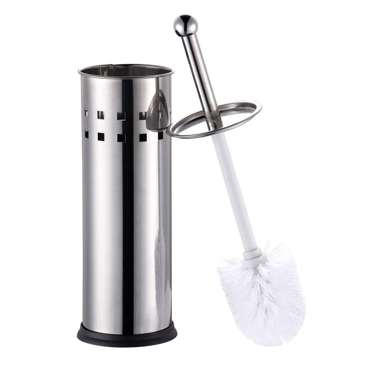 Escova Sanitária com Suporte em Aço Inox Travel Max MBTB003