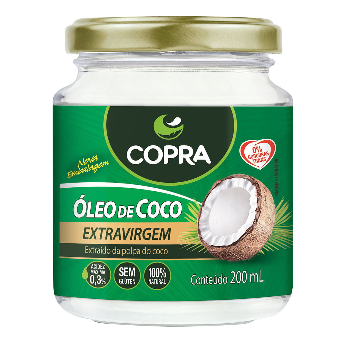 Óleo de Coco Copra Extravirgem 200ml