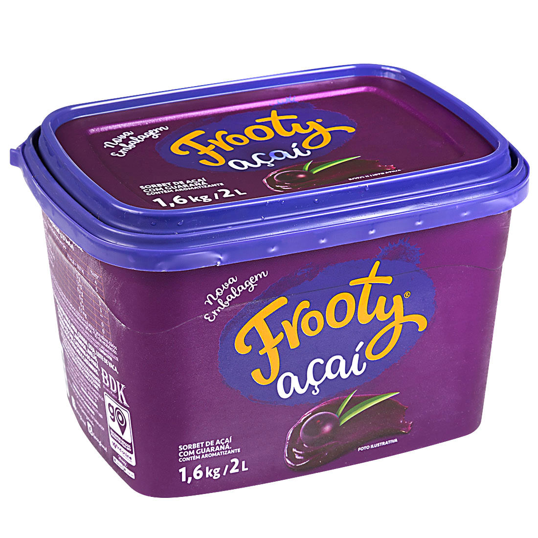 Açaí com Guaraná Congelado Frooty 2 Litros