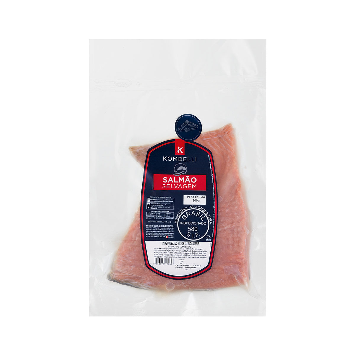 Filé de Salmão Congelado Komdelli 500g