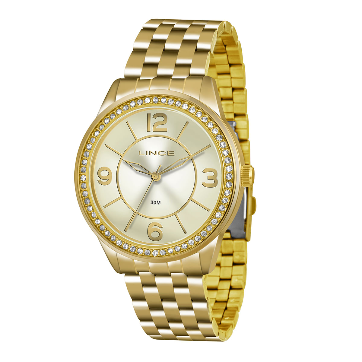 Relógio Lince Feminino Dourado Analógico LRG4340L C2KX