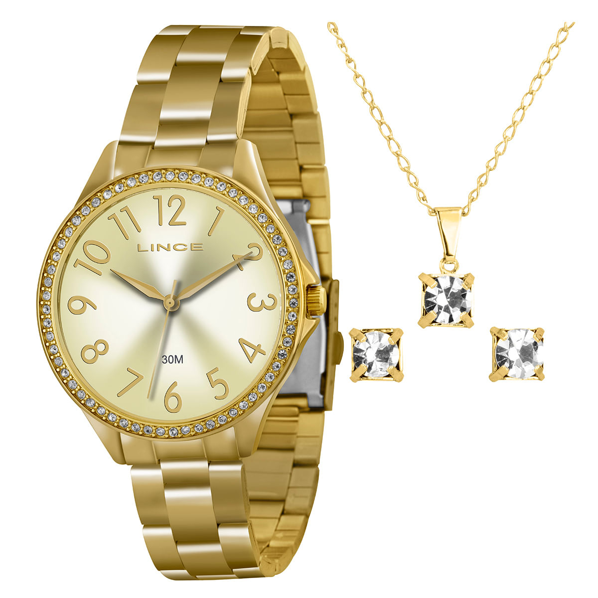 Relógio Lince Feminino Dourado Analógico LRG4283L1 K188C2KX