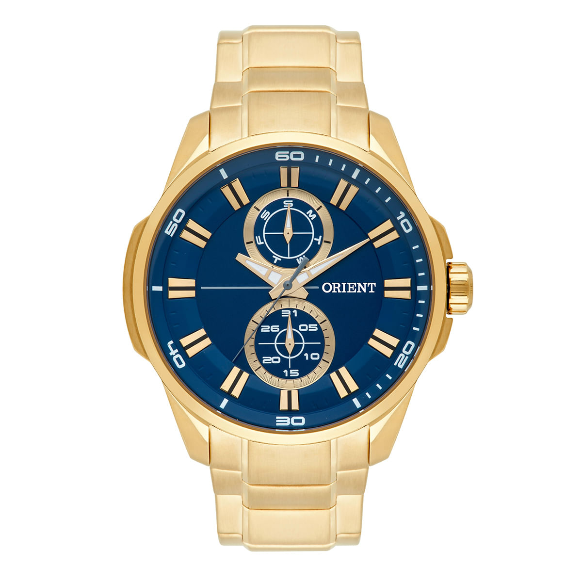 Relógio Orient Masculino Dourado Analógico MGSSM025 D1KX