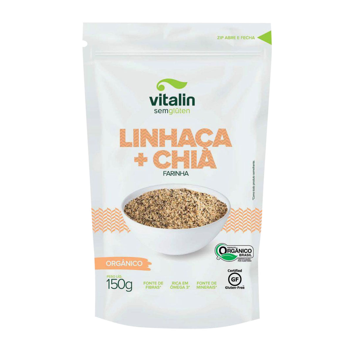 Farinha de Linhaça com Chia Orgânica Vitalin 150g