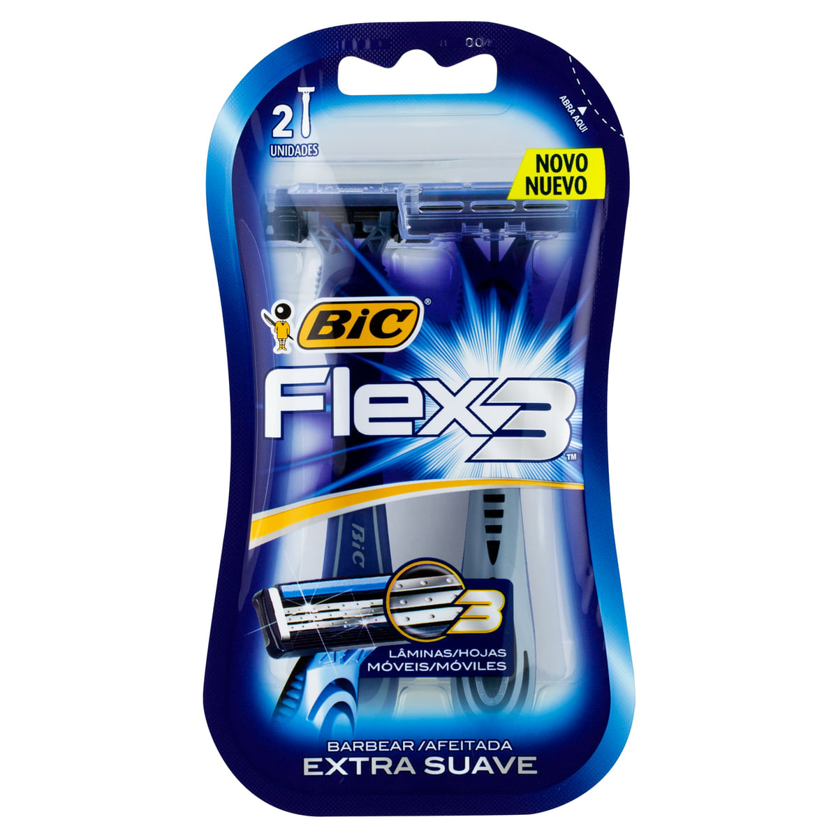 Aparelho Descartável para Barbear Bic Flex 3 2 Unidades