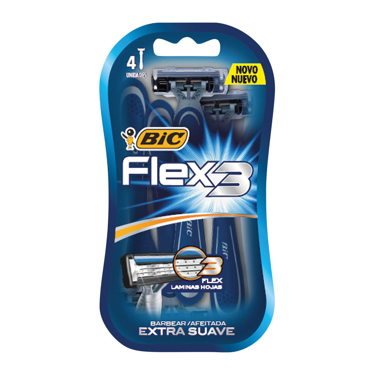 Aparelho de Barbear Descartável Bic Flex 3 4 Unidades