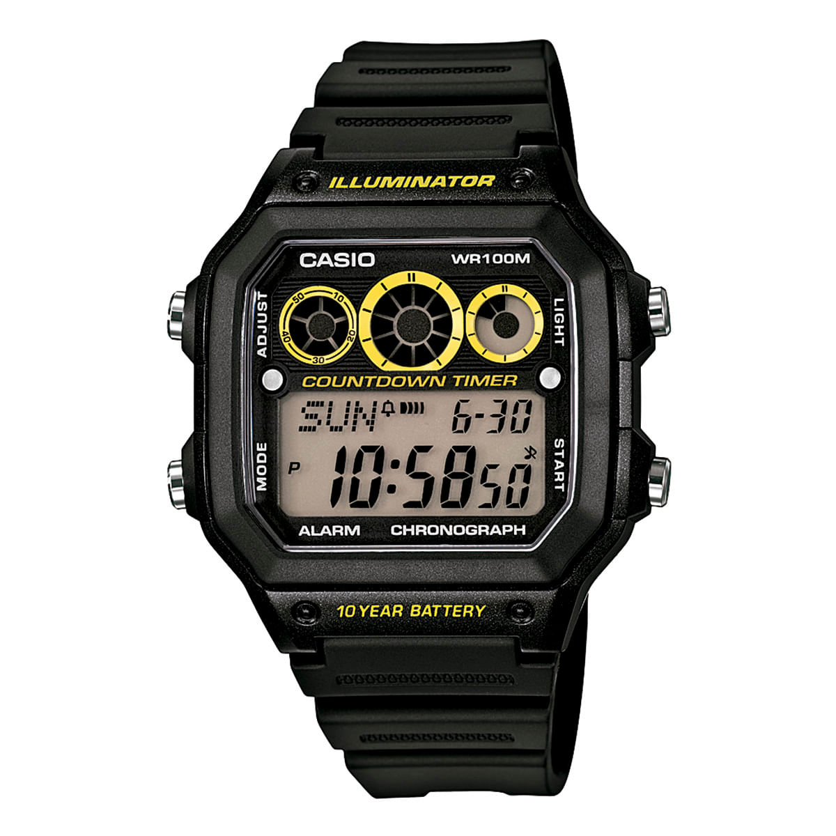 Relógio Casio Masculino Preto Digital AE-1300WH-1AVDF