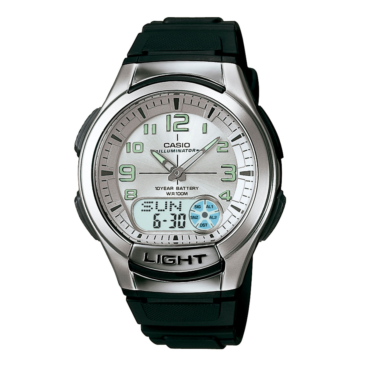 Relógio Casio Masculino Preto Anadigi AQ-180W-7BVDF