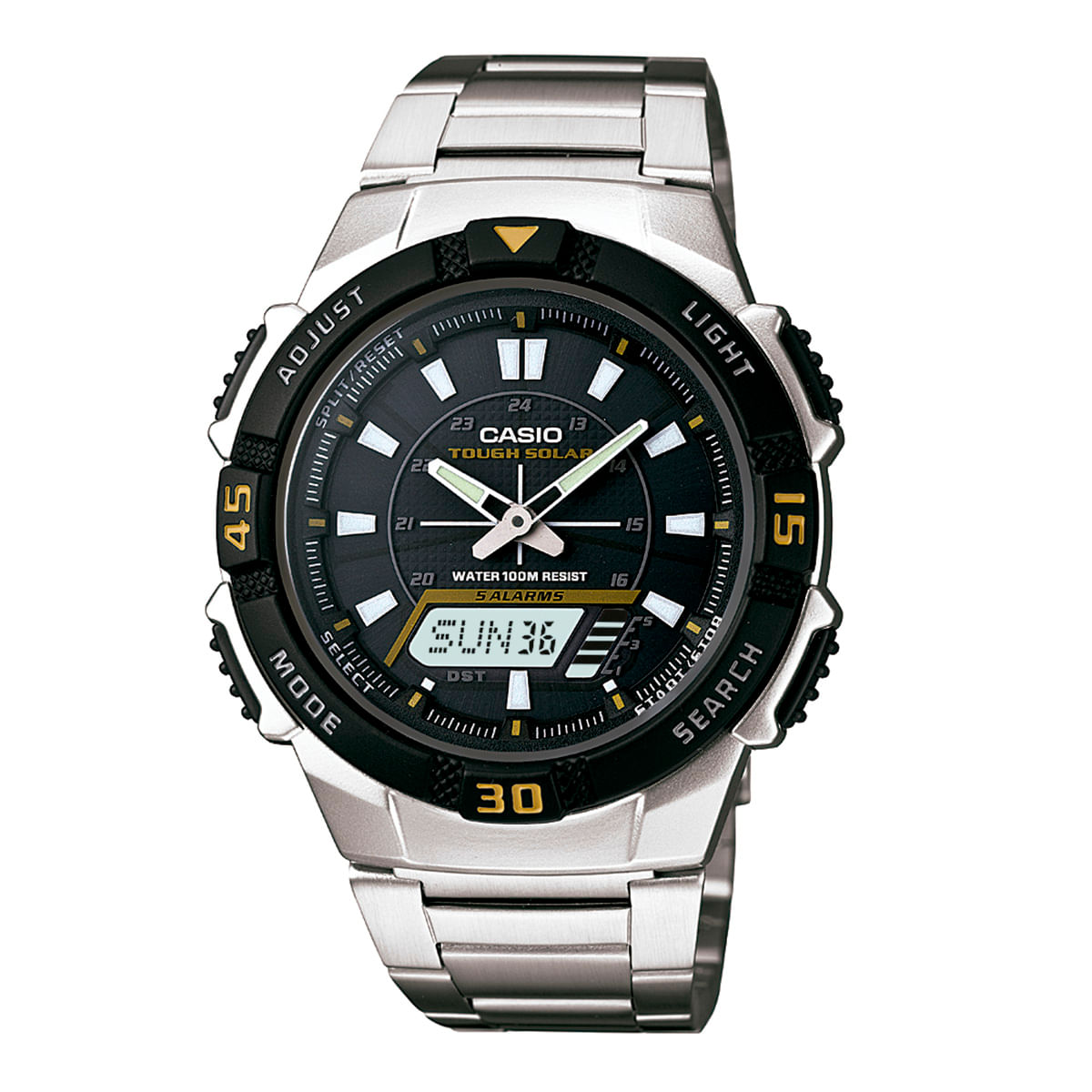 Relógio Casio Masculino Prata Anadigi AQ-S800WD-1EVDF