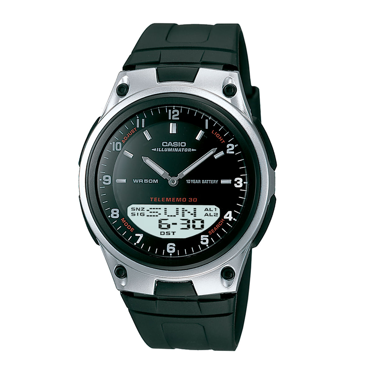 Relógio Casio Masculino Preto Anadigi AW-80-1AVDF