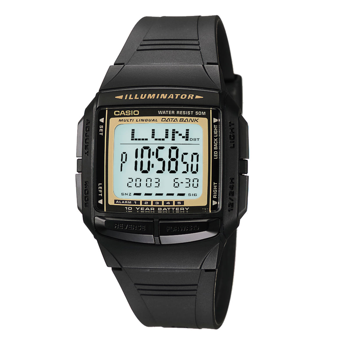 Relógio Casio Vintage Masculino Preto Digital DB-36-9AVDF