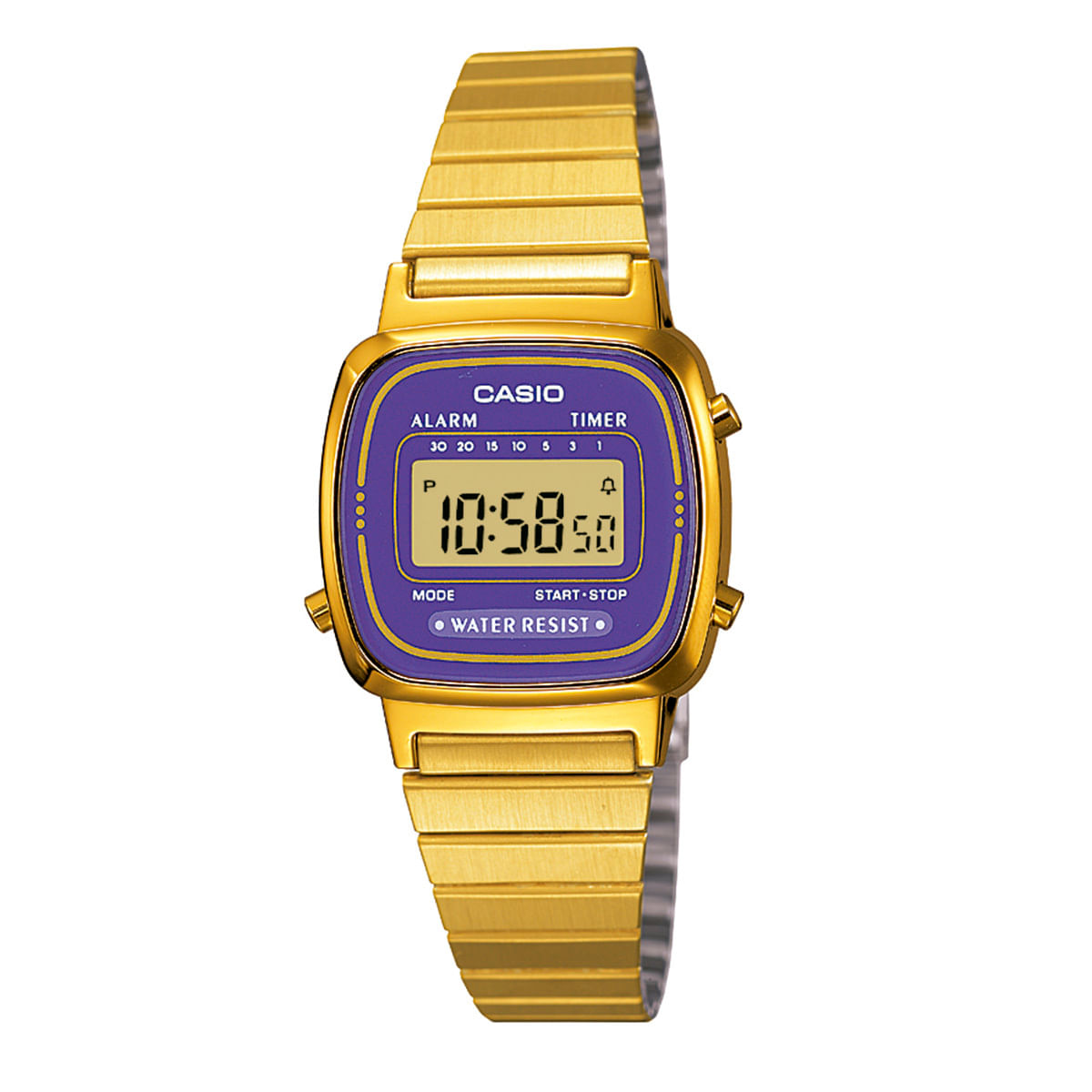 Relógio Casio Vintage Feminino Dourado Digital LA670WGA-6DF