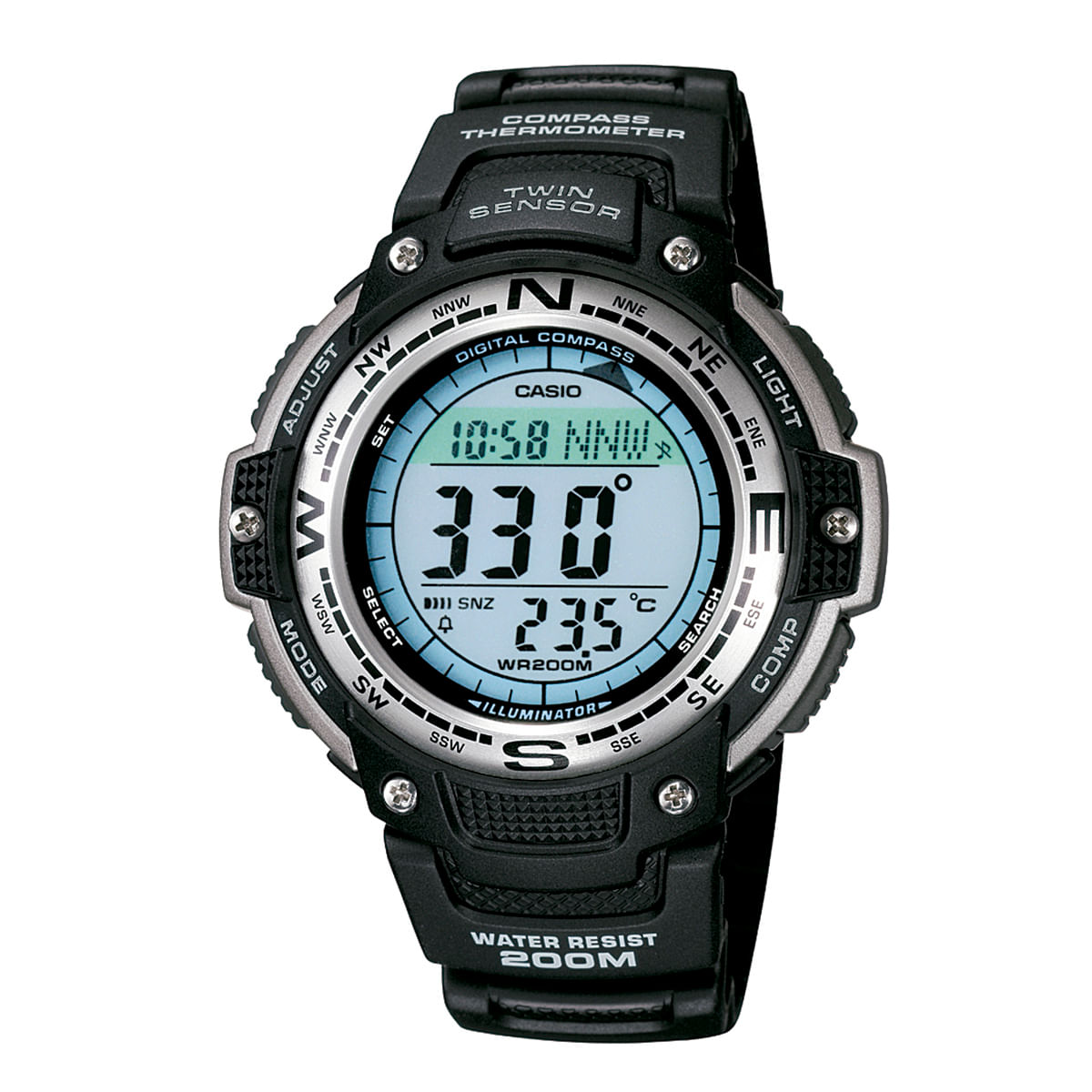 Relógio Casio Masculino Preto Digital SGW-100-1VDF