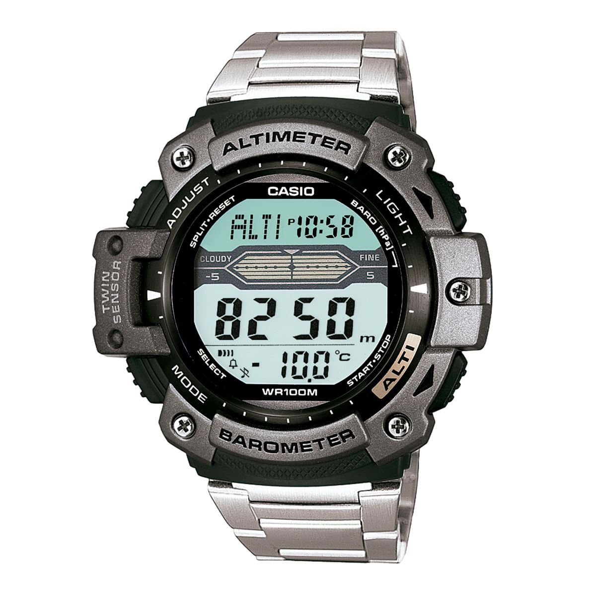 Relógio Casio Masculino Prata Digital SGW-300HD-1AVDR