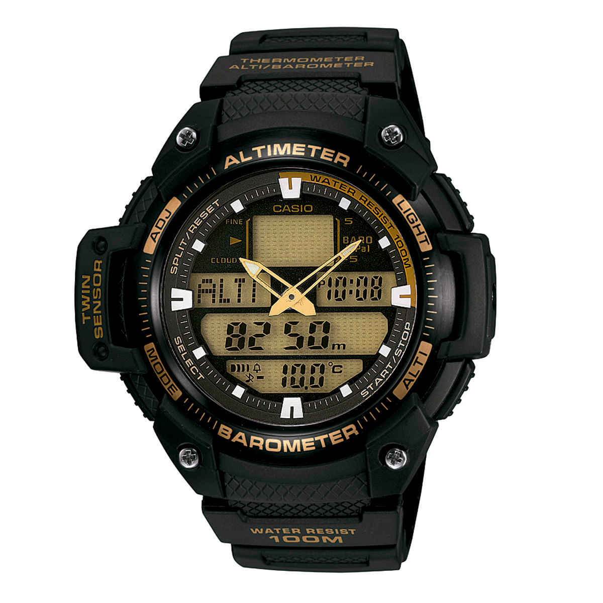 Relógio Casio Masculino Preto Anadigi SGW-400H-1B2VDR