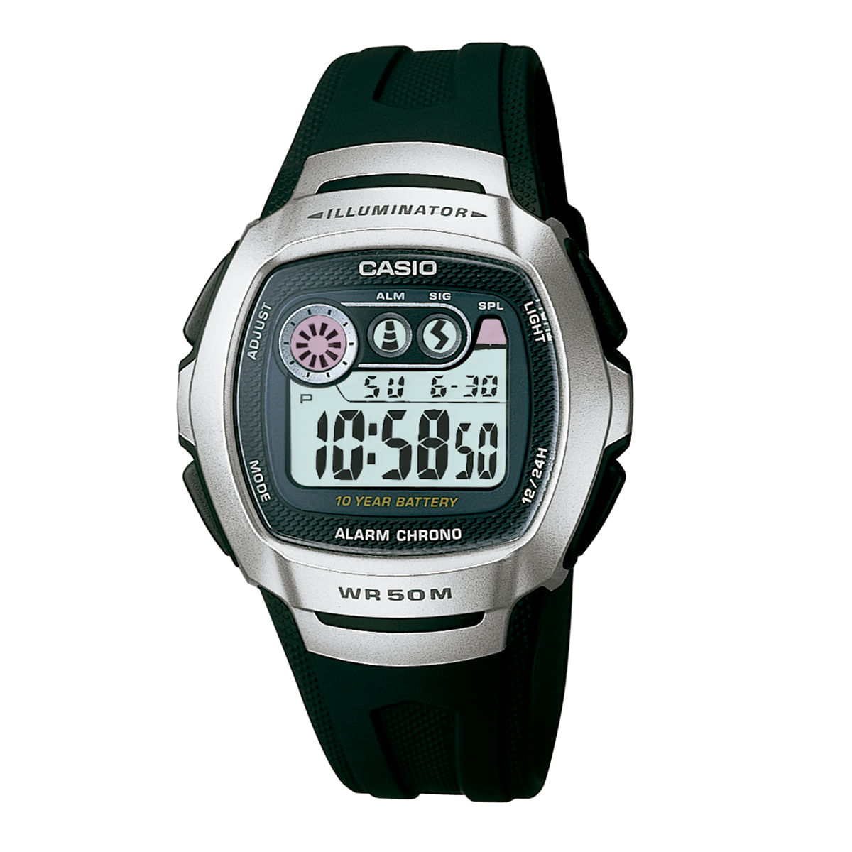 Relógio Casio Masculino Preto Digital W-210-1AVDF