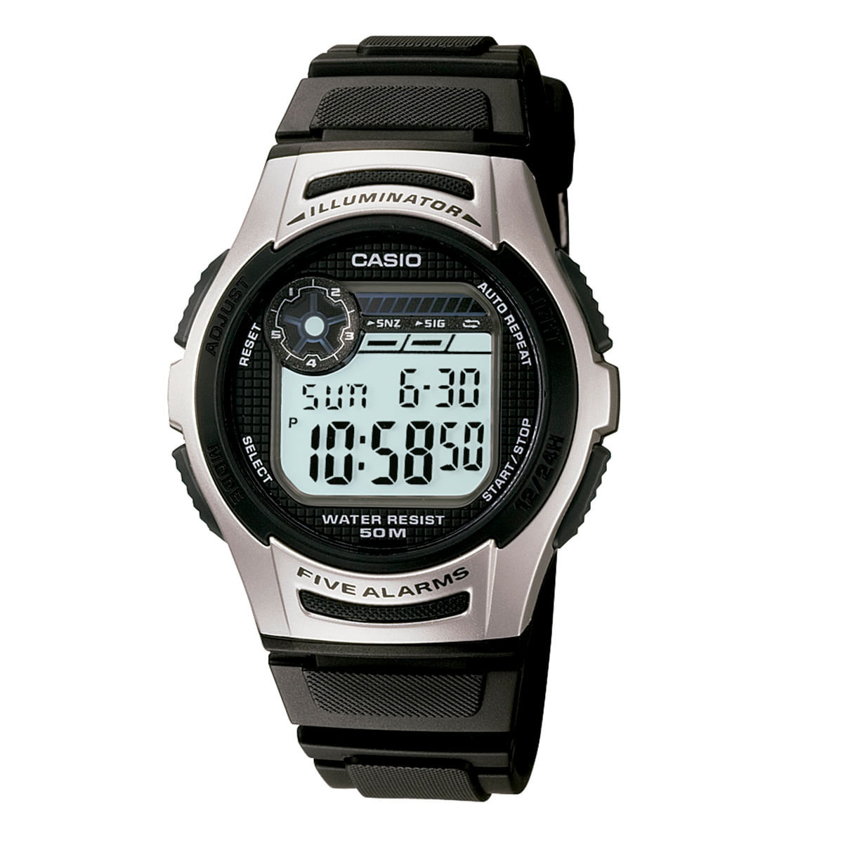 Relógio Masculino Digital Casio Preto W-213-1AVDF