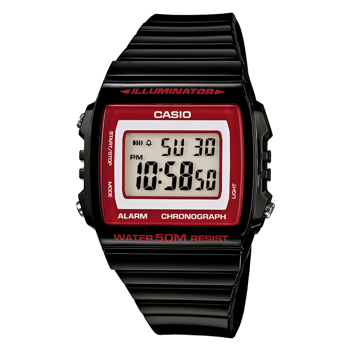 Relógio Casio Unissex Preto Digital W-215H-1A2VDF