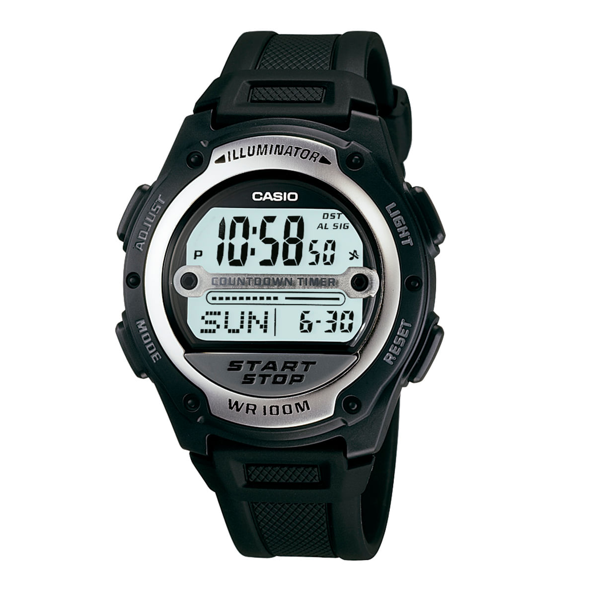 Relógio Casio Masculino Preto Digital W-756-1AVDF