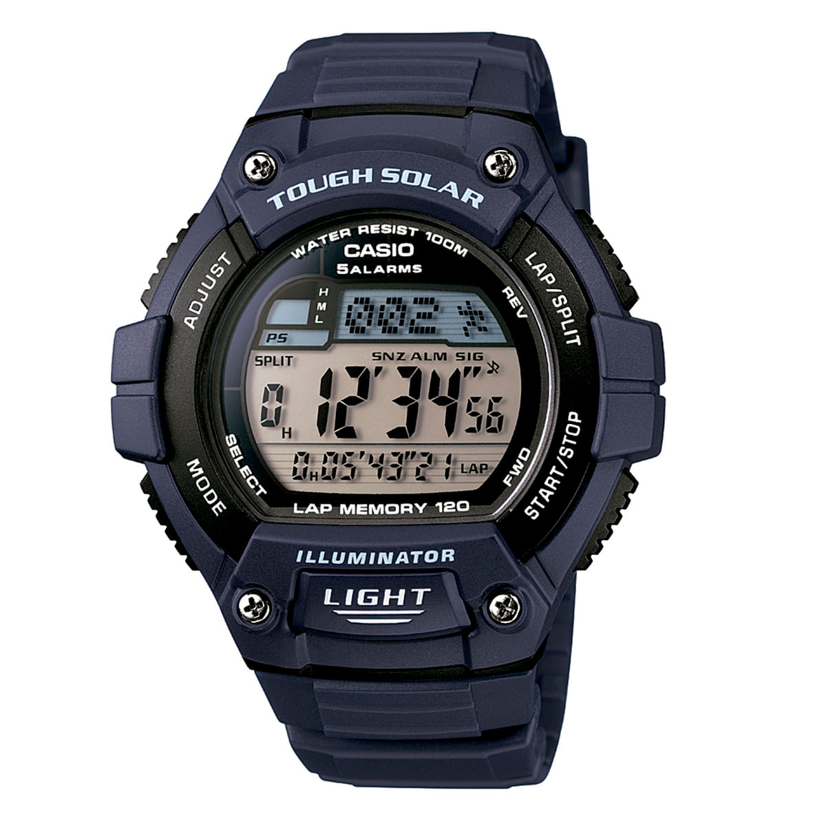 Relógio Casio Masculino Azul Escuro Digital W-S220-2AVDF