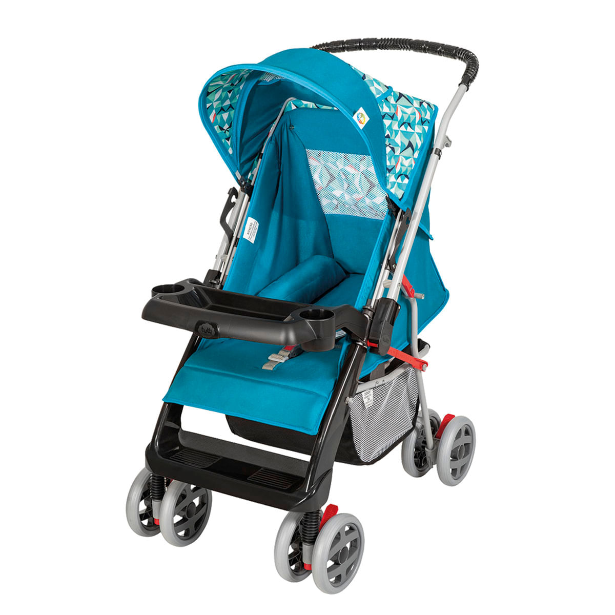 Carrinho de Bebê Passeio Tutti Baby 4 Rodas 4 Posições Suporta até 15Kg Thor Azul