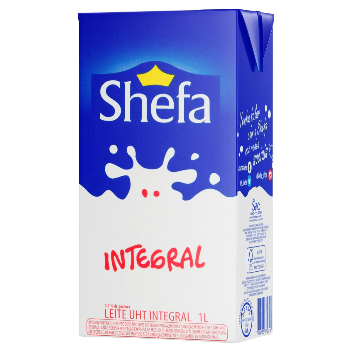 Leite Integral UHT Shefa 1 Litro